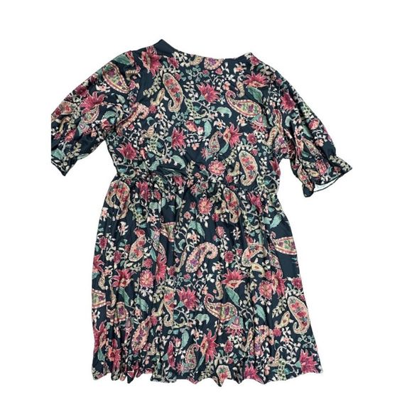 Pink Daisy Womens V Neck Short Sleeves Multicolor Floral Top Size 2X - Picture 1 of 3